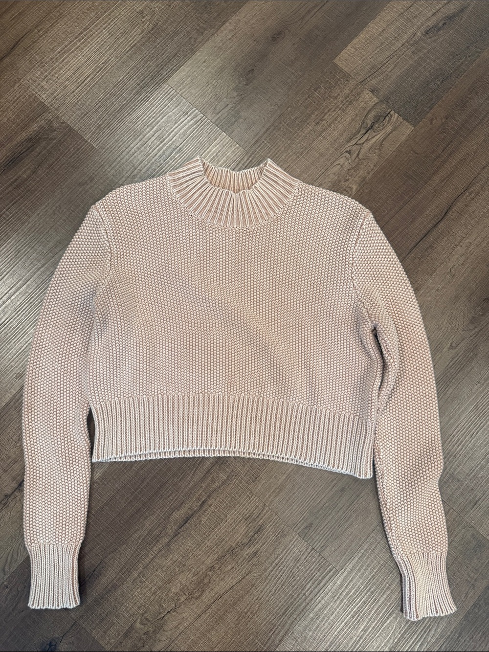 Kendall & Kylie Blush Cropped Turtleneck Sweater